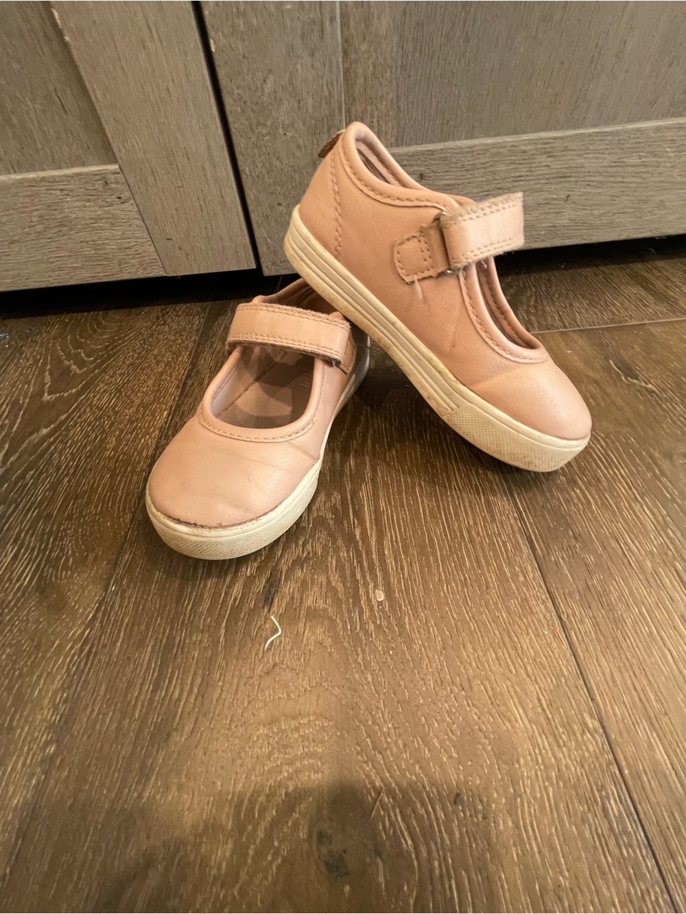 Girls' Pink Mary Jane Casual Sneakers